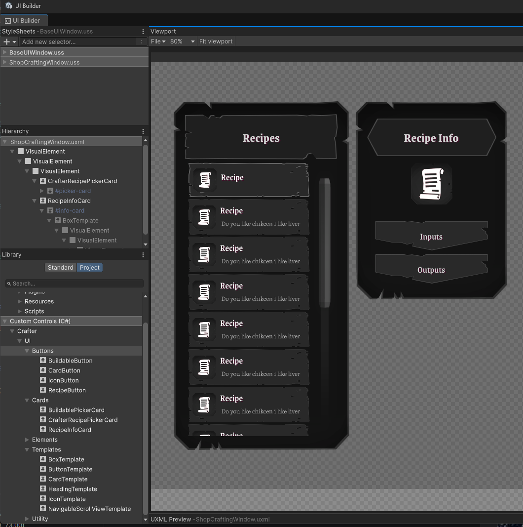 Nestable, Self-Loading Custom Controls in Unity UI Toolkit